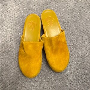 Charlotte Stone Yellow Suede Mules